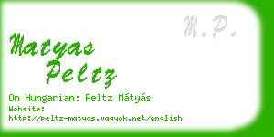 matyas peltz business card